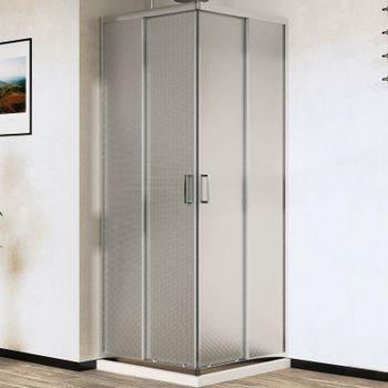 Душевой уголок Vincea City 100х80 VSS-5CT8010MT профиль Хром стекло текстурное — фото 1, Прямоугольные душевые уголки