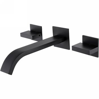 Смеситель для раковины Abber Wasserfall AF8612B Черный матовый — фото 1, Смесители для раковины