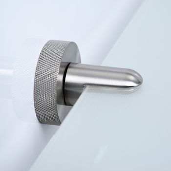 Стеклянная полка WasserKRAFT Tauber K-64424 Никель — фото 3, Полки для ванной и душа