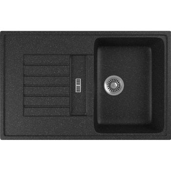 Кухонная мойка Domaci Бьелла DMC-24 GWS-24-308 Черная — фото 1, Кухонные мойки