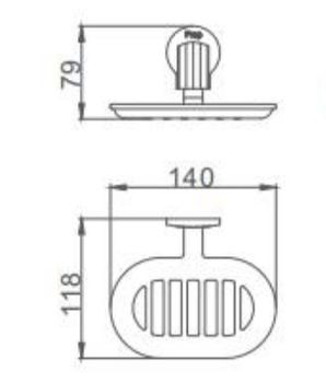Мыльница Frap F33 F3302-1 Хром — фото 6, Мыльницы