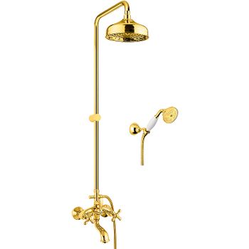 Душевая система Webert Armony AM721208010 Золото — фото 1, Душевые стойки