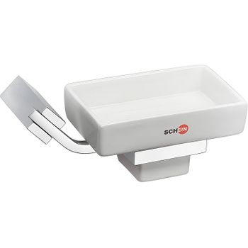 Мыльница Schein Watteau 122CS-R Белая Хром — фото 1, Мыльницы