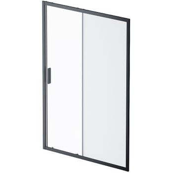 Душевая дверь AM.PM Gem 140 W90G-140-1-195BM профиль Черный матовый стекло матовое-прозрачное — фото 1, Раздвижные душевые двери