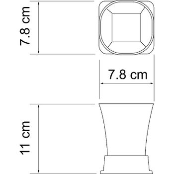 Стакан для зубных щеток WasserKRAFT Amper K-5428N Никель — фото 2, Стаканы для зубных щеток