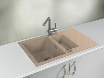 Кухонная мойка Alveus Granital Cadit 70 Beige G55 790x500 1131359 Бежевая — фото 3, Кухонные мойки