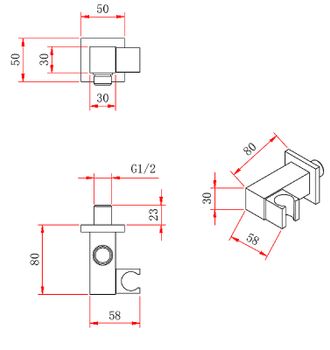 Душевая система Berges Ventas 3S Black 073006 Черная матовая — фото 8, Встраиваемые душевые комплекты