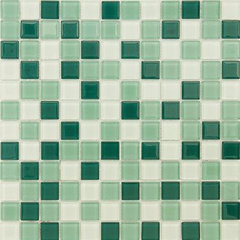Стеклянная мозаика Caramelle mosaic Acquarelle 4 мм Peppermint 29,8x29,8 см — фото 1, Мозаика