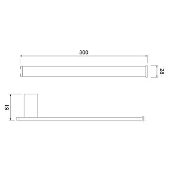Полотенцедержатель Timo Torne 43050/03 Черный — фото 2, Полотенцедержатели