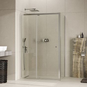 Душевой уголок WasserKRAFT Aula 100х80 11P17 профиль Хром стекло прозрачное — фото 3, Прямоугольные душевые уголки