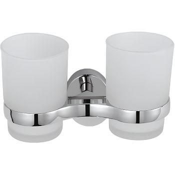 Стакан для зубных щеток Haiba HB1608 двойной Хром — фото 1, Стаканы для зубных щеток