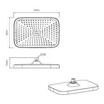 Душевая система Vincea VSFW-422T1GM с термостатом Вороненая сталь — фото 9, Встраиваемые душевые комплекты