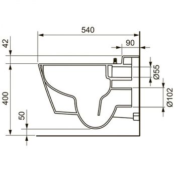 Унитаз Tece One 9700204 подвесной без сиденья — фото 6, Подвесные унитазы