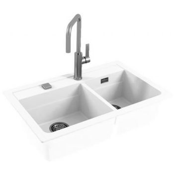 Кухонная мойка Alveus Granital Atrox 50 Arctic G11 790x500 1131997 Белая — фото 2, Кухонные мойки