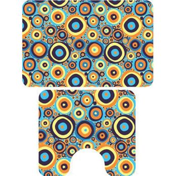 Комплект ковриков Veragio Carpet 68x45 VR.CPT-7200.07 с рисунком Bubbles — фото 1, Коврики для ванной комнаты