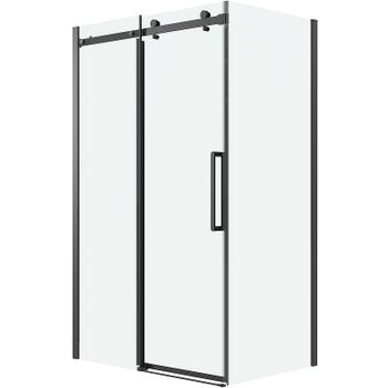 Душевой уголок Grossman Classic 120х80 120.K33.04.1280.21.00 профиль Черный матовый стекло прозрачное — фото 1, Прямоугольные душевые уголки