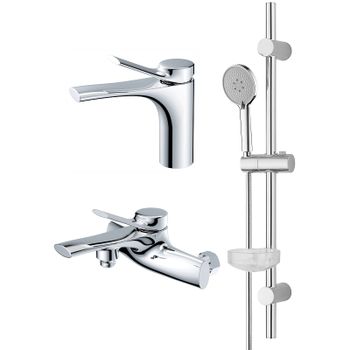 Комплект смесителей Orange Organic M27-611cr Хром — фото 1, Готовые комплекты для ванной комнаты