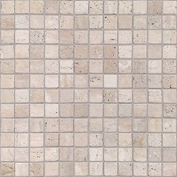 Мозаика Caramelle mosaic Pietrine 7 мм Travertino Beige MAT 29,8x29,8 см — фото 1, Мозаика