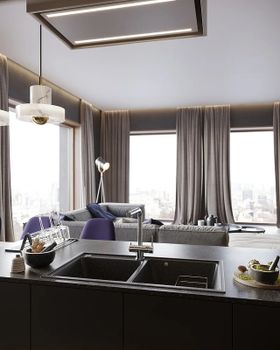 Кухонная мойка Domaci Бьелла DMC-85K GWS-85K-308 Черная — фото 2, Кухонные мойки