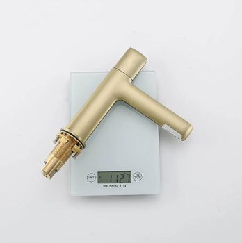 Смеситель для раковины Gappo G1052-81 Золотой сатин — фото 10, Смесители для раковины