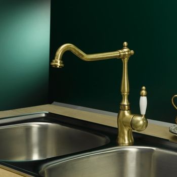 Смеситель для кухни Webert Kitchen Valentino VA920302010 Золото — фото 2, Смесители для кухни