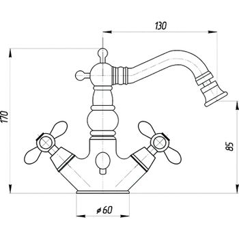 Смеситель для биде Migliore Princeton Plus ML.PRP-8044.CR Хром — фото 2, Смесители для биде