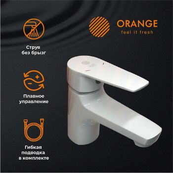 Смеситель для раковины Orange Loop M26-021W Белый — фото 5, Смесители для раковины