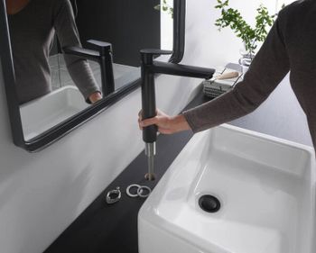 Смеситель для раковины Hansgrohe Talis E 71716670 Черный матовый — фото 8, Смесители для раковины