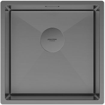 Кухонная мойка Paulmark Next 44 Uni PM214444-GM Вороненая сталь — фото 1, Кухонные мойки