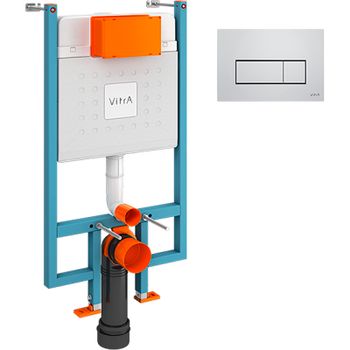 Инсталляция Vitra Core 800-1875 для унитаза с клавишей смыва Хром глянцевый — фото 1, Инсталляции для унитазов