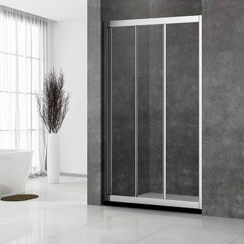 Душевая дверь Veconi Vianno VN-31 100 VN31-100-01-C5 профиль Хром стекло прозрачное — фото 1, Раздвижные душевые двери