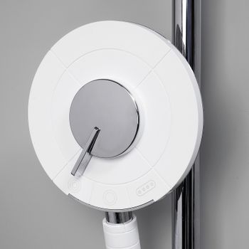 Душевая система WasserKRAFT A188.067.058.WM Thermo с термостатом Белый матовый — фото 6, Душевые стойки