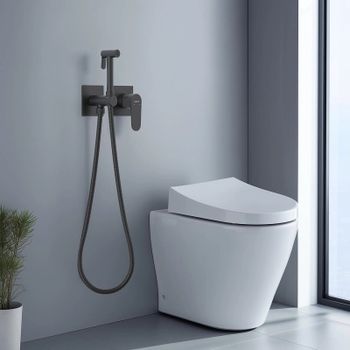 Гигиенический душ со смесителем Aquatek Оберон AQ1220MB Черный матовый — фото 3, Гигиенические души