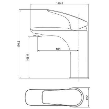 Смеситель для раковины Aquanet Atletic AF310-10С Хром — фото 7, Смесители для раковины