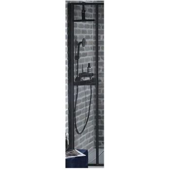 Душевая стенка Jacob Delafon Nouvelle Vague 30 E94WI30-MZ профиль Черный стекло зеркальное — фото 1, Боковые стенки