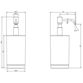 Дозатор для жидкого мыла Gessi Emporio Accessories 38839#299 Черный матовый — фото 2, Дозаторы