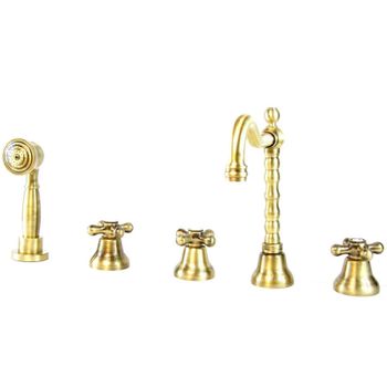 Смеситель на борт ванны Webert Armony AM730402065 Бронза — фото 1, Смесители на борт ванны