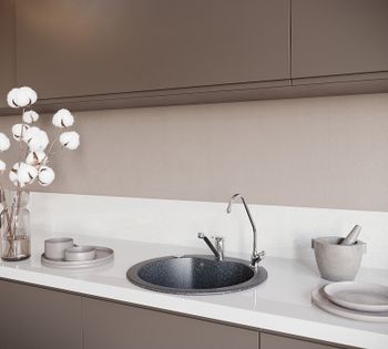 Кухонная мойка Domaci Бьелла DMC-08S GWS-08S-308 Черная — фото 4, Кухонные мойки