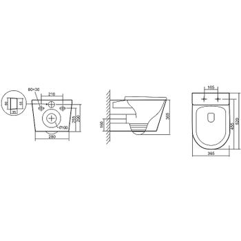 Унитаз Triton Verso VO-0832 Щ0000057971 подвесной с сиденьем Микролифт — фото 12, Подвесные унитазы