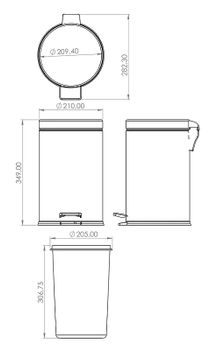 Ведро для мусора Berges 121007 Хром — фото 4, Мусорные ведра