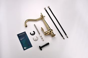 Смеситель для кухни Paulmark Retro Re213226-G Золото — фото 17, Смесители для кухни