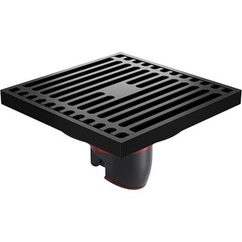 Душевой трап Orange 100x100 TR01-005b с Черной матовый решеткой — фото 1, Трапы для душа