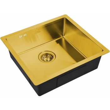 Кухонная мойка ZorG Steel Hammer 48 SH 4844 BRONZE Бронза — фото 1, Кухонные мойки