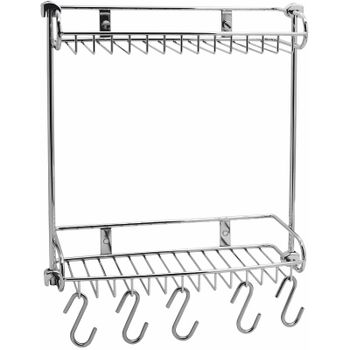 Полка корзина WasserKRAFT K-1422 Хром — фото 1, Полки для ванной и душа