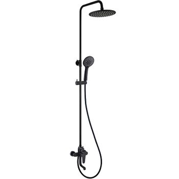 Душевая система Olive's Barros 22511-1BRB Черная матовая — фото 1, Душевые стойки