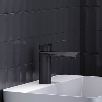 Смеситель для раковины Damixa Merkur 400210300 Черный матовый — фото 2, Смесители для раковины