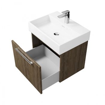 Тумба под раковину Creto Milano 60 5-1376TR подвесная Truffle — фото 3, Тумбы под раковину