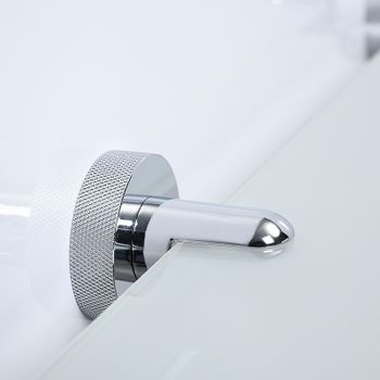 Стеклянная полка WasserKRAFT Mosel K-46624 Хром — фото 4, Полки для ванной и душа