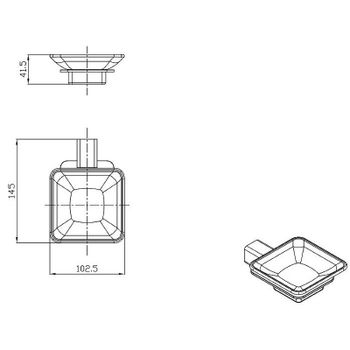 Мыльница Raglo R301.02.06 Черная матовая — фото 12, Мыльницы