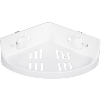 Полка корзина Grampus Element GR-3310 угловая Белая — фото 1, Полки для ванной и душа